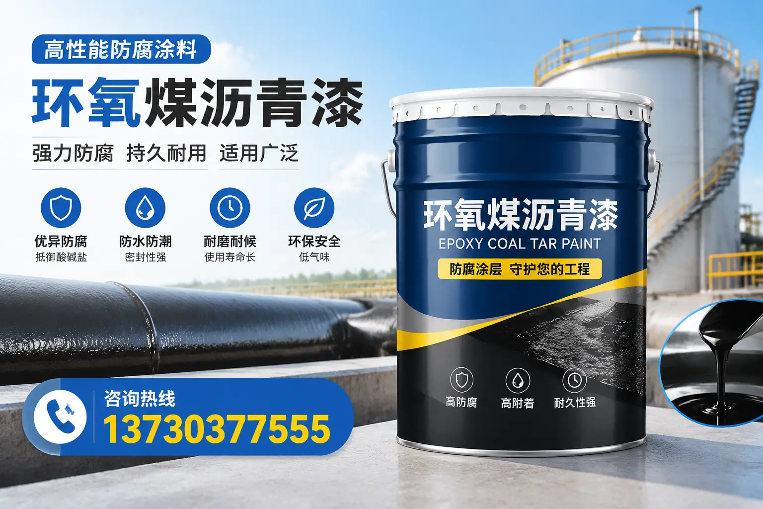 环氧煤沥青漆的耐久性分析,适合沁源的使用场景